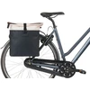 Basil Dviejų dalių sakwa, tvirtinama prie bagažinės BASIL CLOVE DOUBLE PANNIER BAG 28-35L, Universal Bridge System, nebalinta balta/juoda