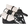 Basil Dviejų dalių sakwa, tvirtinama prie bagažinės BASIL CLOVE DOUBLE PANNIER BAG 28-35L, Universal Bridge System, nebalinta balta/juoda