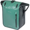 Basil Vientisa sakvo rankinė BASIL RIVO M SINGLE PANNIER BAG 12-15L, MIK Hooks System sidabrinė-žalia/juoda