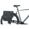 Basil Dviejų skyrių miesto kuprinė BASIL TOUR DOUBLE PANNIER BAG XL 35L, Universal Bridge System, atsparus vandeniui juoda