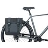 Basil Dviračio sakvo dviguba BASIL TOUR XL WATERPROOF DOUBLE PANNIER BAG 35L, Universal Bridge System, atspari vandeniui juoda (NEW)