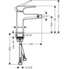 Hansgrohe bidē maisītājs Metropol Loop, ar push-open, hroms