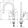 Virtuvinis maišytuvas Hansgrohe TALIS M54 72843670 (juodas matinis)