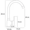 Virtuvinis Maišytuvas - PYRAMIS 090918501 Juodas Su Ištraukiamu Termostatu