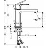 Praustuvo maišytuvas Hansgrohe Rebris S 72517000, chromo