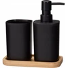 Bathroom Solutions PIECES CUB vonios kambario komplektas, juodas, 3 dalių