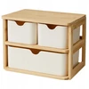 Bathroom Solutions Bamboo organizatorius su 3 stalčiais LADEN, 19,5 x 15 cm