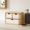 Bathroom Solutions Bamboo organizatorius su 3 stalčiais LADEN, 19,5 x 15 cm