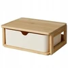 Bathroom Solutions Bamboo Organizatorius su stalčiumi VAKKO, bambukas ir melaminas, 19,5 x 14,8 cm