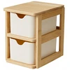 Bathroom Solutions Bamboo Dviguba bambukinė organizatoriaus SKAFFA, 15 x 10,8 cm