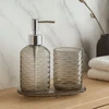 Bathroom Solutions PIECES NODE vonios kambario rinkinys, dozatorius, dantų šepetėlių laikiklis ir muilinė, 3 dalys