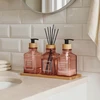 Bathroom Solutions Bamboo Vonios kambario komplektas su stikliniu difuzoriumi ir bambuko padėklu REN
