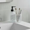Bathroom Solutions Stiklinis muilo dozatorius ir dantų šepetėlių laikiklis ONYX