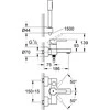 Bato baterija Grohe chromo sienelės linijos (3380000)