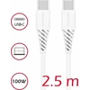 BBC Duomenų kabelis SWISSTEN TPE USB-C/USB-C (PD) 5A (100W) 2,5 m, baltas