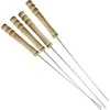 BBQ - iešmeliai iešmams su medine rankena, ilgis 38 cm (4 vnt.)
