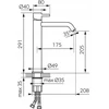Washbasin faucet Ferro Ciriculus. pilkas col.