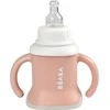 Beaba 3in1 mokomasis puodelis, spalva: old pink