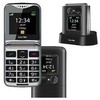 Mobilusis telefonas Bea-fon Beafon Fold 10 Sidabrinis Line, Grotastenklapphandy, juodas-sidabrinis