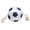 Beeztees DOG TOY FOOTBALL WITH ROPE BLCK Baltas 36