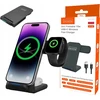 Belaidis indukcinis įkroviklis Zenwire 3 viename USB-C, skirtas „iPhone“, „Samsung Watch QI 15W“ Zenwire A11B