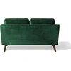 Beliani Dvivietė sofa LOKKA, veliūras, smaragdo spalva