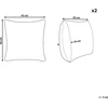 Beliani 2 sodo pagalvėlių rinkinys TERMINI su lapų raštu 45 x 45 cm žalias