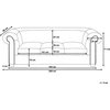 Beliani 3 vietų sofa CHESTERFIELD šviesiai žalia