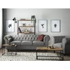 Beliani 3 vietų sofa CHESTERFIELD šviesiai pilka