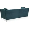 Beliani 3 vietų sofa GAULA, veliūrinė, žydra