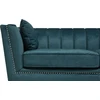 Beliani 3 vietų sofa GAULA, veliūrinė, žydra