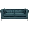 Beliani 3 vietų sofa GAULA, veliūrinė, žydra