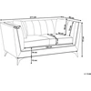 Beliani 3 vietų sofa GAULA, veliūrinė, žydra