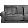 Beliani Dvivietė sofa EIKE aksominė pilka