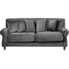 Beliani Dvivietė sofa EIKE aksominė pilka