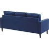 Beliani 3 vietų sofa AVESTA, tamsiai mėlyna su atrama kojoms