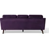 Beliani Trivietė sofa LOKKA veliūrinė purpurinė