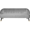 Beliani Trivietė sofa ALSVAG veliūrinė šviesiai pilka