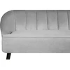 Beliani Trivietė sofa ALSVAG veliūrinė šviesiai pilka
