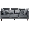 Beliani 3 vietų sofa FENSTAD, veliūrinė, pilka