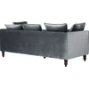 Beliani 3 vietų sofa FENSTAD, veliūrinė, pilka