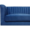 Beliani Trivietė sofa ARVIKA aksominė tamsiai mėlyna