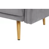 Beliani Trijų vietų sofa MAURA, pilkas veliūras