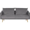Beliani Trijų vietų sofa MAURA, pilkas veliūras