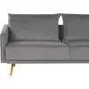 Beliani Trijų vietų sofa MAURA, pilkas veliūras