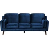 Beliani 3 vietų sofa LOKKA, veliūras, tamsiai mėlyna