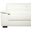 Beliani 3 vietų sofa VOGAR iš dirbtinės odos, kreminės spalvos