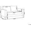 Beliani Trivietė sofa FENES, veliūras, tamsiai žalia
