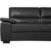 Beliani Trivietė sofa VOGAR iš dirbtinės odos, juoda
