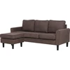 Beliani Trivietė sofa AVESTA, ruda, su otomanu